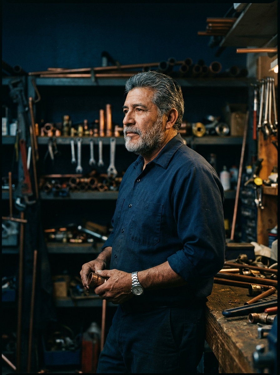 Miguel Reyes, founder of Westbrook Plumbing Co.